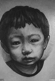 Modello di tatuaggio ritratto del bambino raccomandato