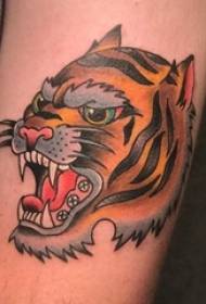 abafana engalweni ngopende we-watercolor sketch Domineering exquisite tiger tattoo izithombe