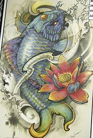 mtundu wa squid lotus tattoo