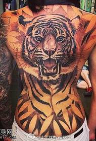 fuld tiger tatovering mønster