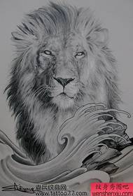 霸氣經典獅子頭紋身圖案
