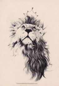 rukopis tetovanie leva hlava čierna šedá tetovanie zviera tetovanie leva hlava rukopis