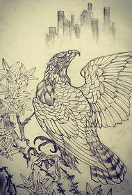 Manoscritto tradizionale del tatuaggio dell'acero di aquila