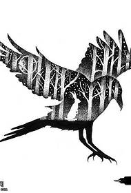 modeli tatuazh i shqiponjës me stil dorëshkrimesh