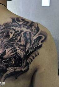 Modeli i tatuazhit mbi tigrin e shpatullave