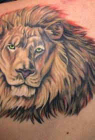 slika barve hrbta realistična levja glava tetovaža