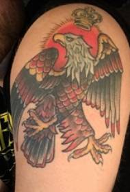 nenos no brazo pintados acuarela bosquexo imaxes dominantes tatuaxes águia dominante