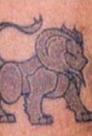 krahu gri fisnore tatuazh luan foto 129724 - modeli i tatuazhit të luanit të krahut luan 舔 puth