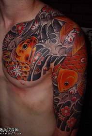 disegno del tatuaggio mezzo calamaro