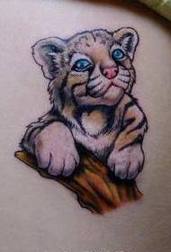 Cute Tiger Tattoo Pattern