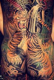 patrón completo de tatuaxe de tigre