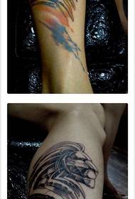 patrún tattoo ceann leon cloiche a bhfuil an-tóir air