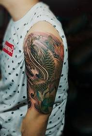 მხრის იაპონური ტატუირება squid tattoo