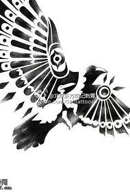 modello di tatuaggio astratto aquila manoscritto