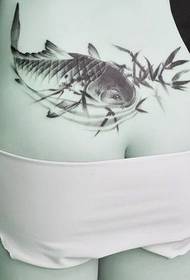 Tintenfisch Hüfttattoo