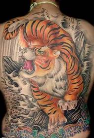 fuld bagside personlighed tiger tatovering mønster