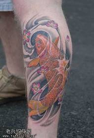 kāju sarkanā kalmāra tetovējuma raksts
