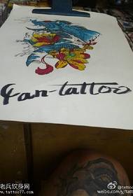 blue koi tattoo pattern