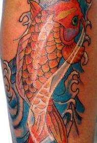 modello di tatuaggio koi color braccio