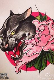 розова цвет леопард тигар шема на тетоважи