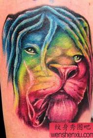 Lion Tattoo Model: Arm Color Lion Head Lion Model Tattoo