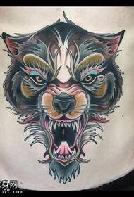 Buken målade hård tiger tatuering mönster