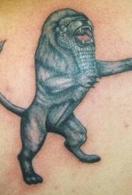 back Babylon Stone lion tattoo pattern