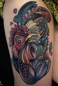 rangi ya paja abstract koi picha ya tattoo