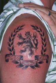 Privremeni uzorak tetovaža značke velike lavove krune