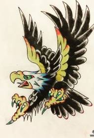 стариот училишен орел Европа и САД го насликаа ракописот со шема на тетоважи