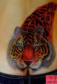 Beautiful waist, good-looking tiger tattoo pattern