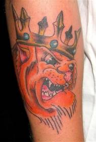 Cartoon Lion Crown Tattoo Muster
