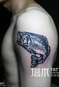 ຮູບແບບ tattoo squid ແຂນ