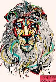 獅子紋身手稿作品由最佳紋身作品