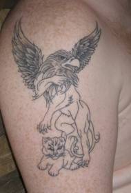 Brako Griffin kaj la tatuaje de la Malgranda Leono