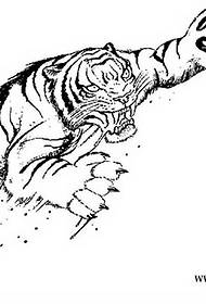 manuskrip corak tatu harimau lakaran