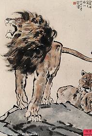 ajánlott egy tintával festett oroszlán tetoválás kéziratát