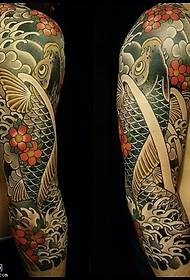 vzorec tatoo za lignje v obliki lignjev