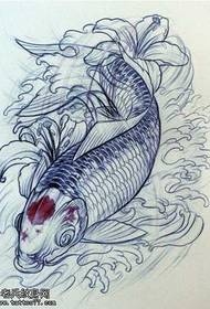 manoscritto nero tatuaggio modello calamari grigi