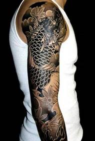 kar fekete tintahal sárkány tetoválás minta