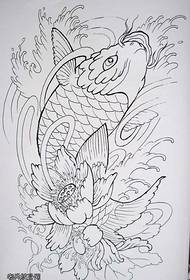 manuscript line squid tattoo muundo