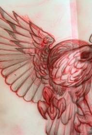 Европейски училищен ръкопис на татуировка на орел