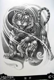 pola tato harimau yang dominan untuk semua orang