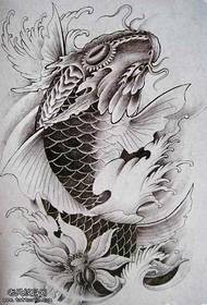 rukopis lotos chobotnice tetovanie vzor