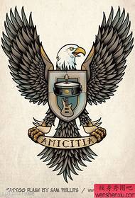 manoscritto popolare del tatuaggio dell'aquila fredda
