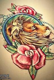 rukopis uzorak ruža lava tetovaža