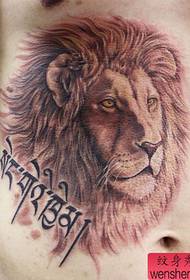 isisu ukubamba epholile ibhubesi ekhanda tattoo iphethini