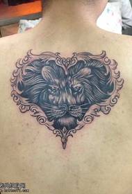 Back Lion Tattoo Pattern