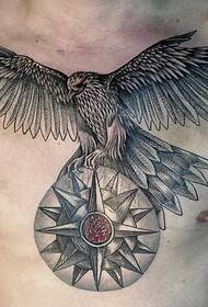 груди орел вказівник татуювання візерунок