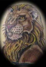 imagen de tatuaje de león humanizado de color de hombro